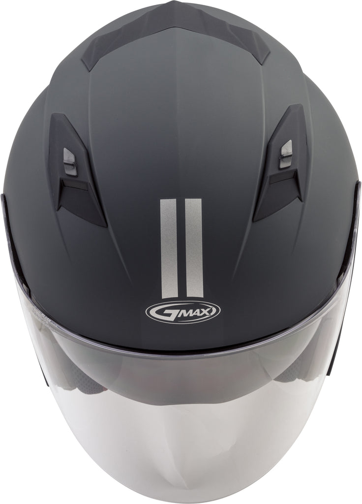 GMAX OF-77 OPEN-FACE DOWNEY HELMET MATTE GREY/SILVER XS G3774023