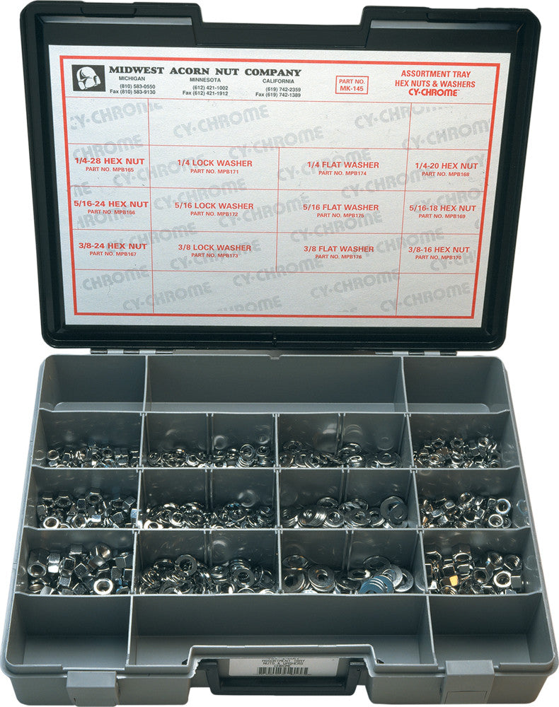 CY-CHROME SAE ASSORTMENT TRAY "12H" "12H" MK290H