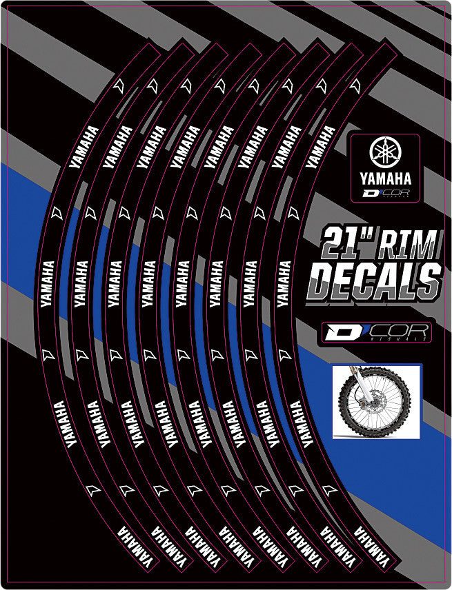 D'COR RIM DECALS 21" YAMAHA LOGO FRONT 40-80-208