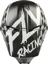 Load image into Gallery viewer, FLY RACING YOUTH KINETIC SKETCH HELMET BLACK/WHITE/HI-VIS YM 73-3468YM