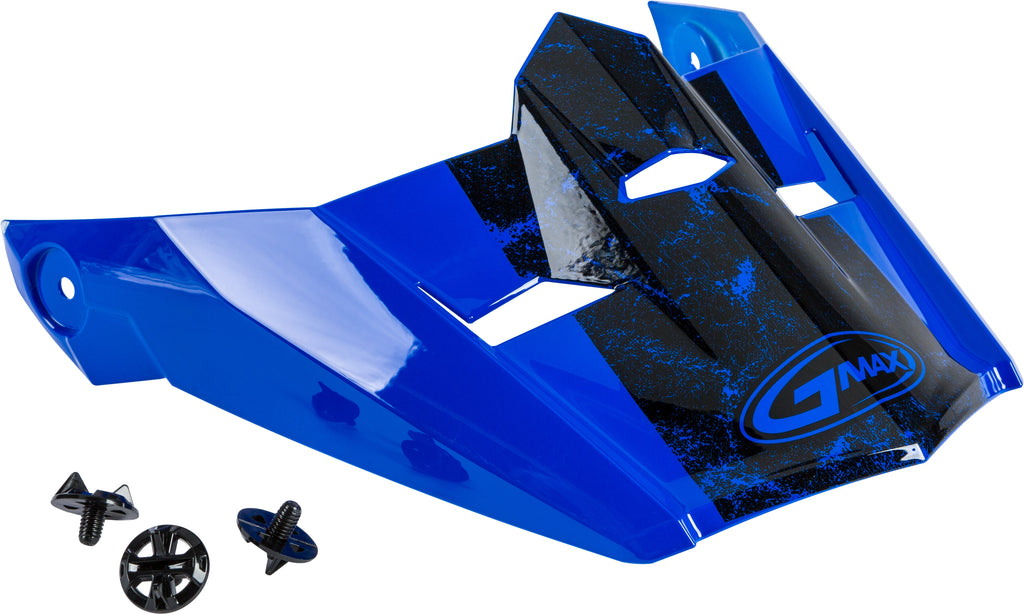 GMAX VISOR W/SCREWS DOMINANT MX-46Y BLUE/BLACK/WHITE YS-YL G046908