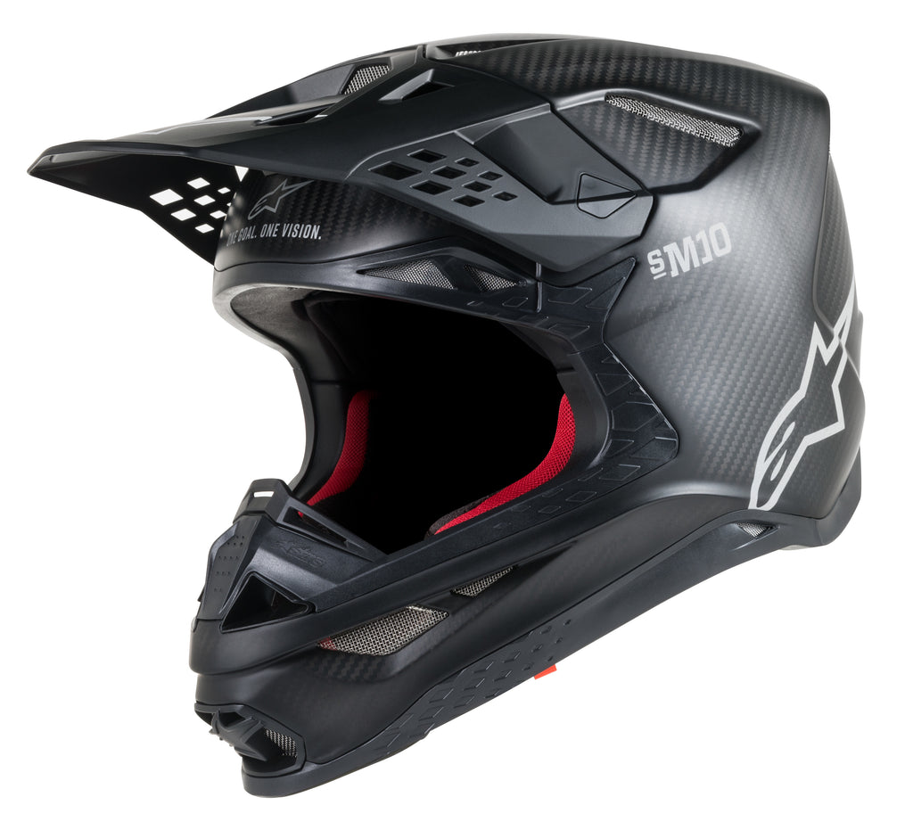 ALPINESTARS S.TECH S-M10 SOLID HELMET CARBON BLACK MD 8300319-1300-M