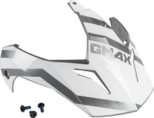 Load image into Gallery viewer, GMAX VISOR W/SCREWS TRAPPER WHITE/SILVER GM-11S G011104