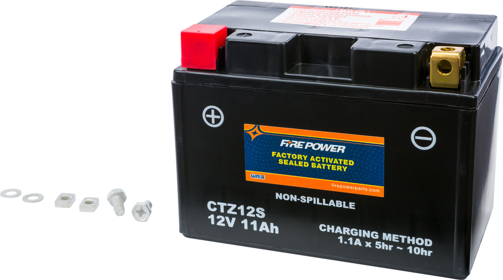 FIRE POWER BATTERY CTZ12S SEALED FACTORY ACTIVATED CTZ12S-atv motorcycle utv parts accessories gear helmets jackets gloves pantsAll Terrain Depot