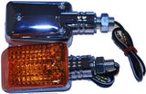 K&S UNIVERSAL SIGNAL LIGHTS CHROME W/AMBER LENS 25-7502