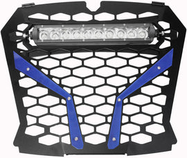 MODQUAD FRONT GRILL BLUE POL RZR S WITH 10