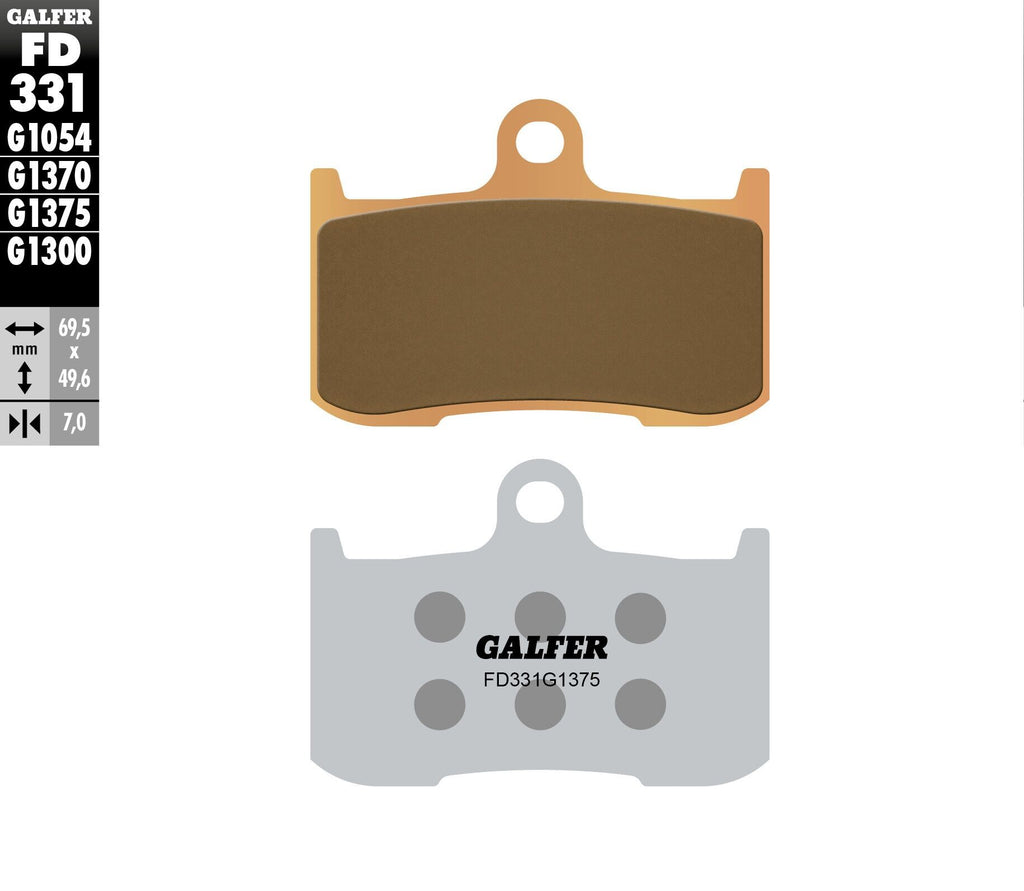 GALFER BRAKE PADS SINTERED CERAMIC FD331G1375 FD331G1375