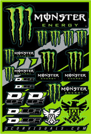 D'COR MONSTER ENERGY DECAL SHEET 40-90-102