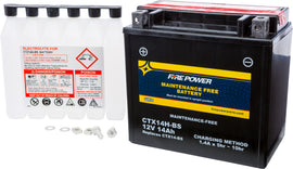 FIRE POWER BATTERY CTX14H-BS MAINTENANCE FREE CTX14H-BS-atv motorcycle utv parts accessories gear helmets jackets gloves pantsAll Terrain Depot