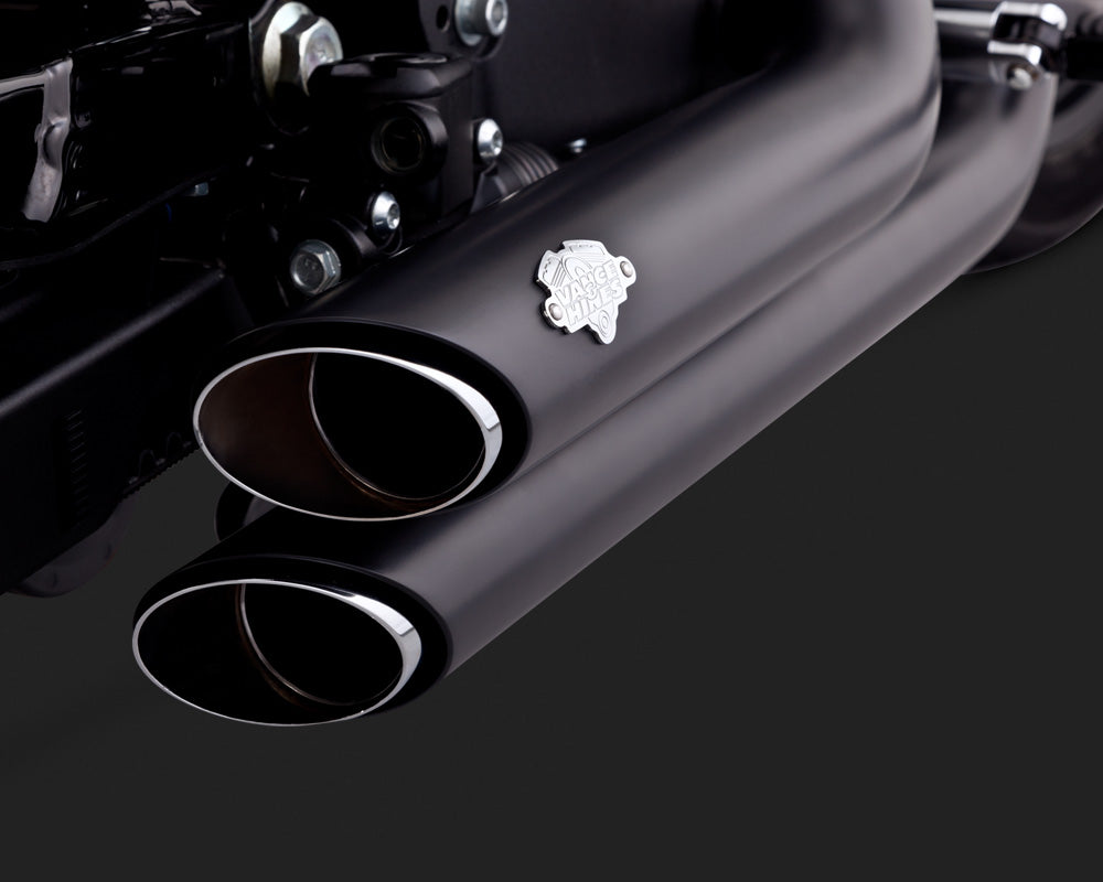 Vance & Hines Shortshots Staggered Exhaust for Harley V-Twin Black 47229