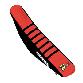 D'COR SEAT COVER GEICO REPLICA BLACK/RED W/RIBS 30-10-452