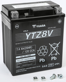 YUASA BATTERY YTZ8V SEALED FACTORY ACTIVATED YUAM728ZV