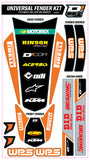 D'COR TRIM KIT ORANGE WPS UNIVERSAL FOR FULL SIZE MOTORCYCLES 15-30-102