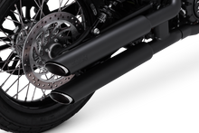 Load image into Gallery viewer, Open Box- Vance &amp; Hines Twin Slash Slip-Ons Matte 3" Black Exhaust Fits Indian Scout 48623