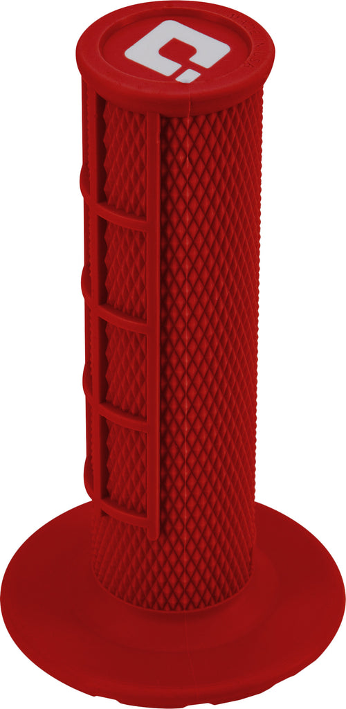 ODI HALF WAFFLE LOCK-ON GRIP RED H36HWR