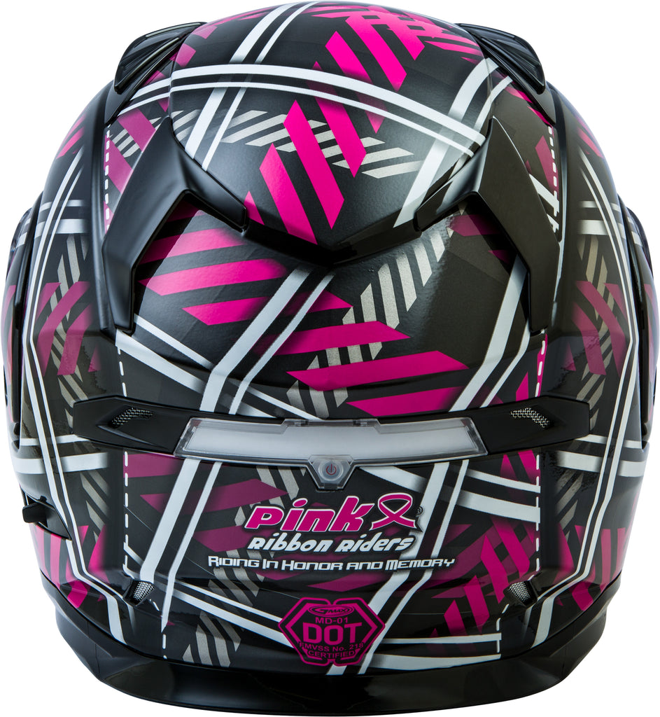 GMAX MD-01S MODULAR PINK RIBBON RIDERS SNOW HELMET BLK/PINK XS G2012403D