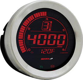 KOSO HD-02 SERIES GAUGE KIT SILVER BEZEL OIL TEMP BA050905