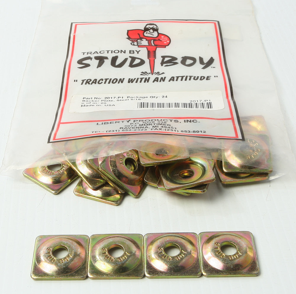 STUD BOY SQUARE BACKER PLATES STEEL 24/PK 2017-P1-atv motorcycle utv parts accessories gear helmets jackets gloves pantsAll Terrain Depot
