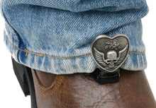 Load image into Gallery viewer, RYDER CLIPS STIRRUP/STRAP BOOT TYPE (HEART/SKULL) HSS-FC-atv motorcycle utv parts accessories gear helmets jackets gloves pantsAll Terrain Depot