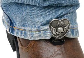 RYDER CLIPS STIRRUP/STRAP BOOT TYPE (HEART/SKULL) HSS-FC-atv motorcycle utv parts accessories gear helmets jackets gloves pantsAll Terrain Depot
