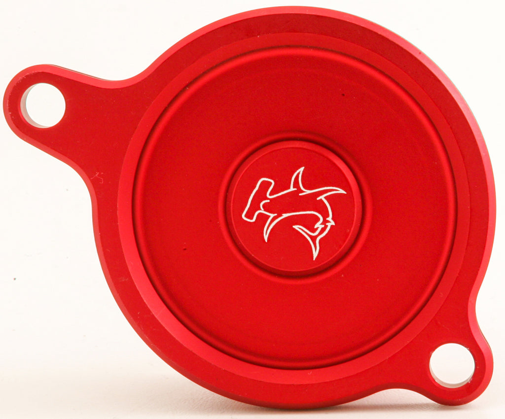 HAMMERHEAD OIL FILTER COVER KX450F 06-14 RED 60-0341-00-10