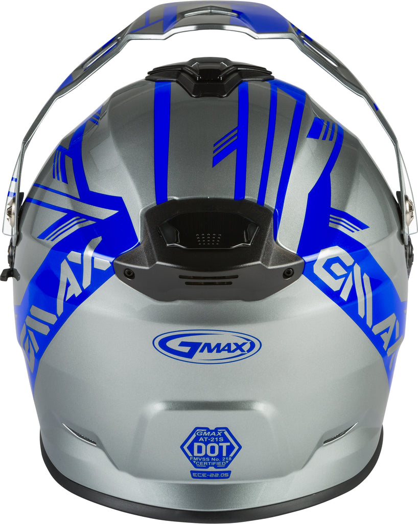 GMAX AT-21S ADVENTURE EPIC SNOW HELMET SILVER/BLUE MD G2211695