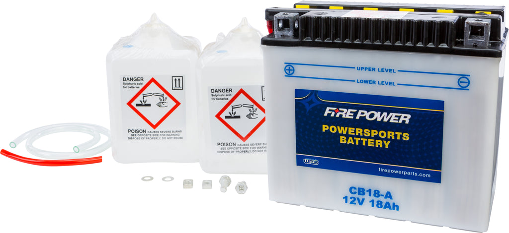 FIRE POWER BATTERY W/ACID CB18-A 12V HEAVY DUTY CB18-A-atv motorcycle utv parts accessories gear helmets jackets gloves pantsAll Terrain Depot