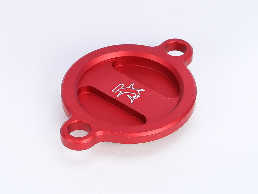 HAMMERHEAD OIL FILTER COVER KTM250/350 RED 60-0563-00-10