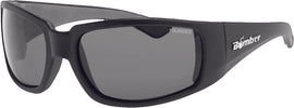 BOMBER STINK-BOMB SAFETY EYEWEAR MATTE BLACK W/SMOKE POLARIZED STP101