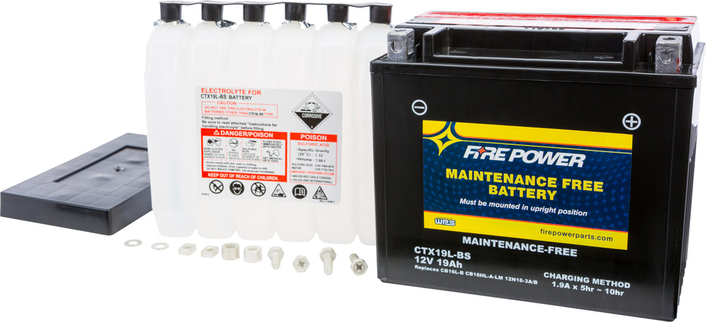 FIRE POWER BATTERY CTX19L-BS MAINTENANCE FREE CTX19L-BS-atv motorcycle utv parts accessories gear helmets jackets gloves pantsAll Terrain Depot
