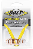 BOLT BANJO CRUSH WASHERS 10MM 10/PK 5 ALUMINUM & 5 COPPER DPWM10.145-10