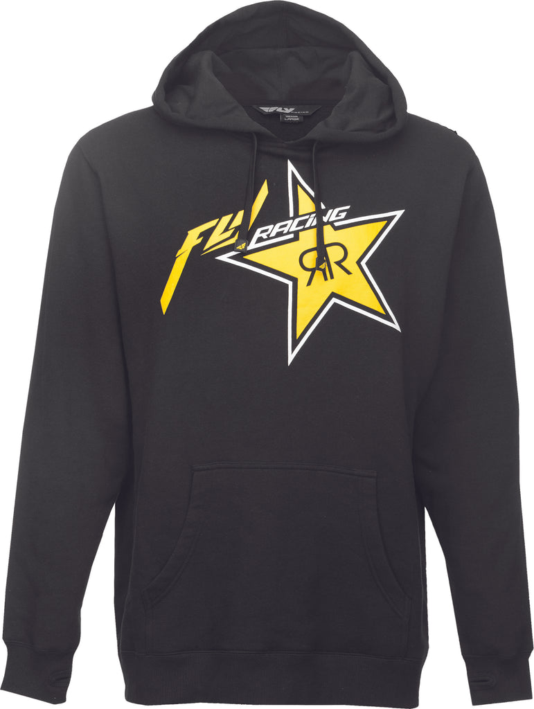 FLY RACING ROCKSTAR HOODIE BLACK/YELLOW X 354-6290X-atv motorcycle utv parts accessories gear helmets jackets gloves pantsAll Terrain Depot