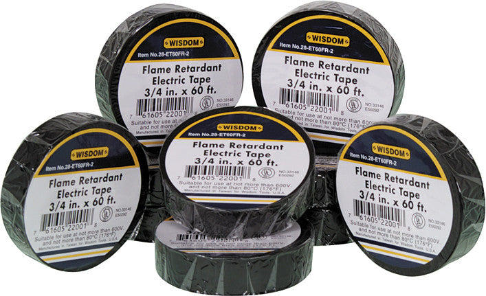 WPS ELECTRICAL TAPE 10/PK ET3/4X60BK777---228