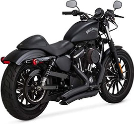 (Minor finish defect) Vance & Hines Big Radius 2 into 2 Exhaust Black 46067 For Harley-Davidson Sportster XL1200 XL883L