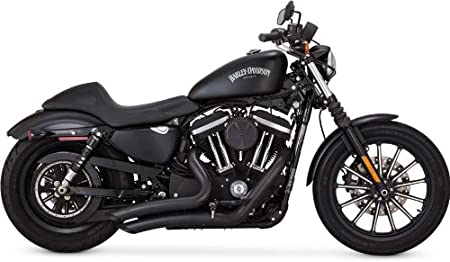 (Minor finish defect) Vance & Hines Big Radius 2 into 2 Exhaust Black 46067 For Harley-Davidson Sportster XL1200 XL883L