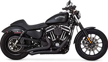 Load image into Gallery viewer, (Minor finish defect) Vance &amp; Hines Big Radius 2 into 2 Exhaust Black 46067 For Harley-Davidson Sportster XL1200 XL883L