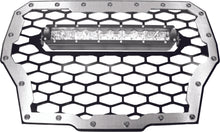 Load image into Gallery viewer, MODQUAD MQ GRILL BK/SV W/LGHT POL TRBO RZR-FGLS-T-BLK