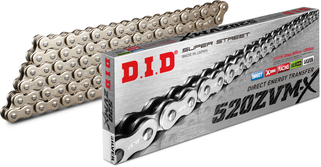 D.I.D SUPER STREET 520ZVMXS-25FT X-RING CHAIN NICKEL 520ZVMXS25F