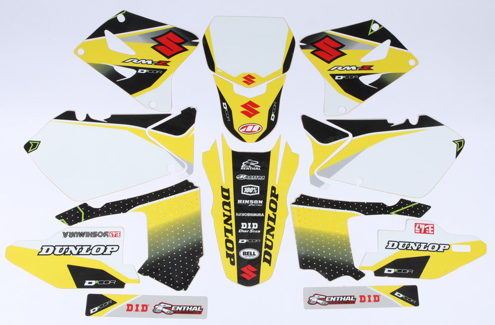 D'COR SUZUKI RACELINE GRAPHICS COMPLETE KIT WHITE 20-40-125