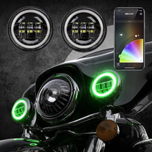 Load image into Gallery viewer, XK GLOW 4.5&quot; XKCHROME DRIVING LIGHTS BLACK XK042011-B