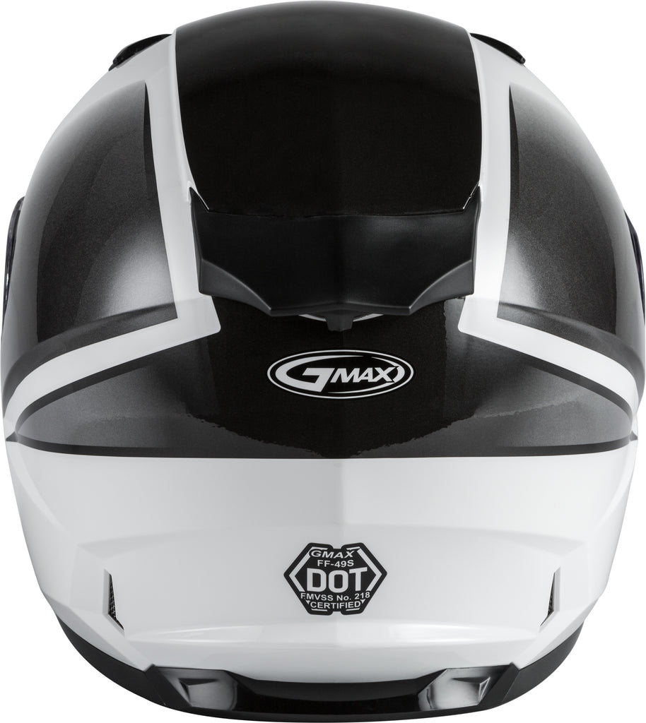 GMAX FF-49S HAIL SNOW HELMET W/ELEC SHIELD WHITE/BLACK SM G4491014