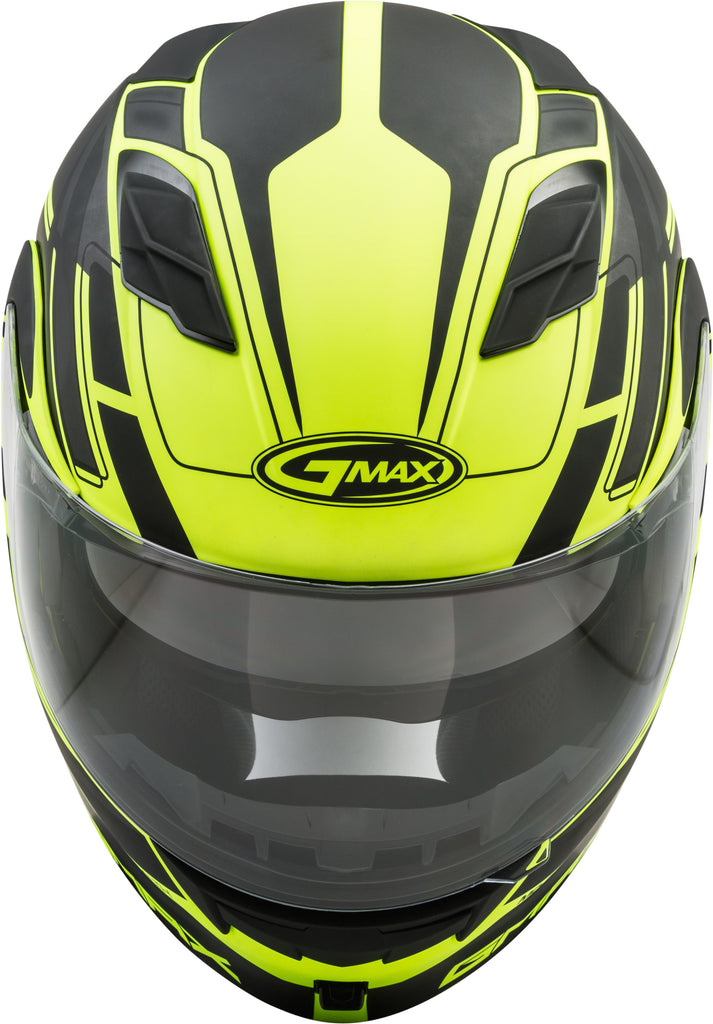 GMAX MD-01 MODULAR STEALTH HELMET MATTE BLACK/HI-VIS YELLOW SM G1011684