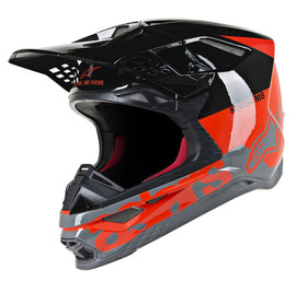 ALPINESTARS S.TECH S-M8 RADIUM HELMET RED/BLACK/GREY XS 8301519-3183-XS