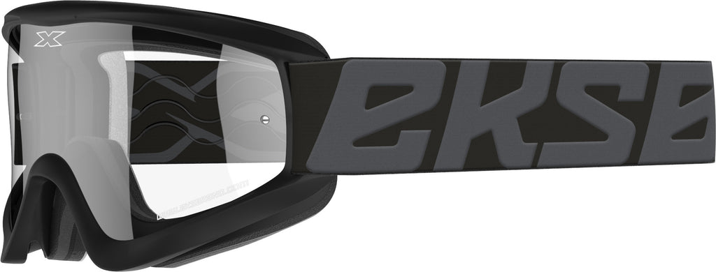 EKS BRAND FLAT-OUT GOGGLE STEALTH BLACK W/CLEAR LENS 067-60405