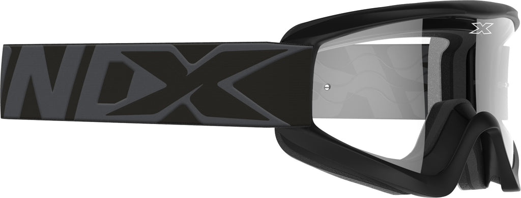 EKS BRAND FLAT-OUT GOGGLE STEALTH BLACK W/CLEAR LENS 067-60405