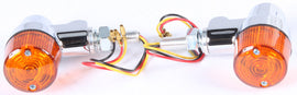 K&S STYLE 3 LED TURN SIGNAL CHROME W/AMBER LENS 26-8607-atv motorcycle utv parts accessories gear helmets jackets gloves pantsAll Terrain Depot