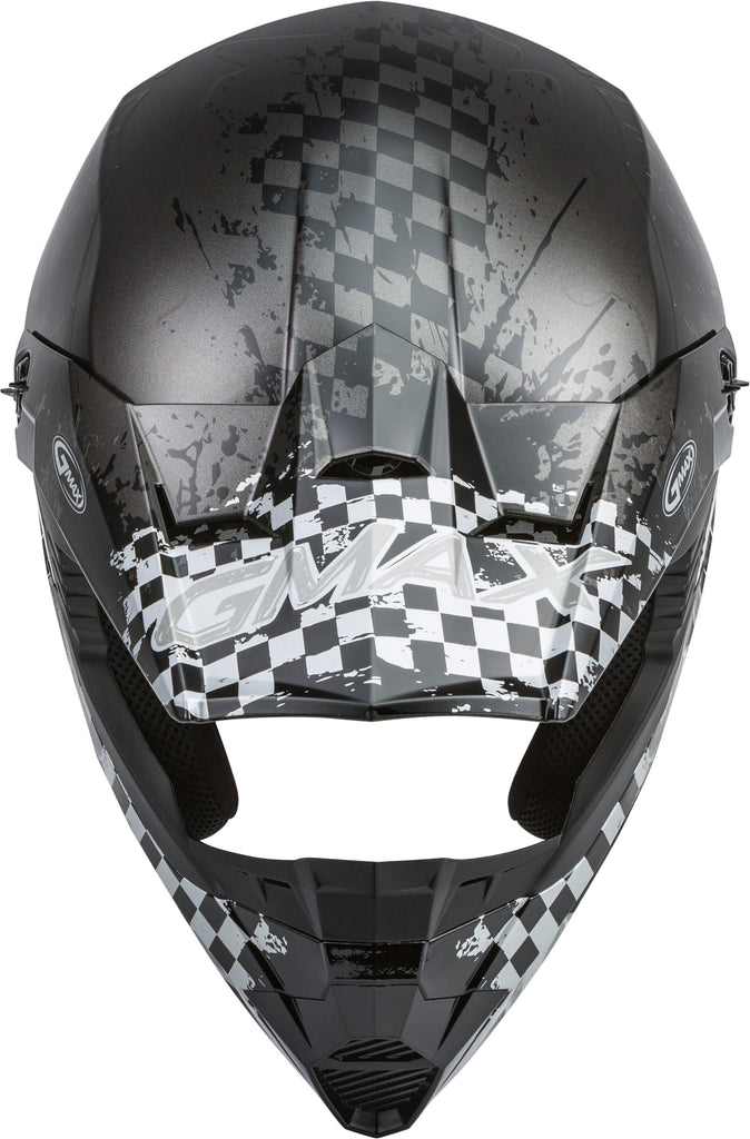 GMAX YOUTH MX-46Y OFF-ROAD ANIM8 HELMET DARK SILVER/BLACK YM G3461541