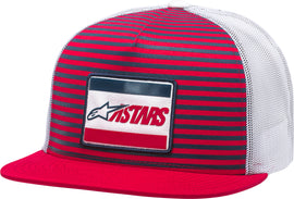 ALPINESTARS DOMINATE TRUCKER HAT RED FLAT BILL 1139-81535-30
