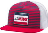 ALPINESTARS DOMINATE TRUCKER HAT RED FLAT BILL 1139-81535-30