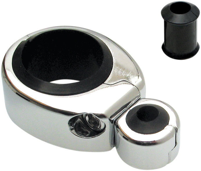 MOTION PRO CABLE CLAMP 1"-1 1/8" SGL THR/CLU CHROME 11-0043